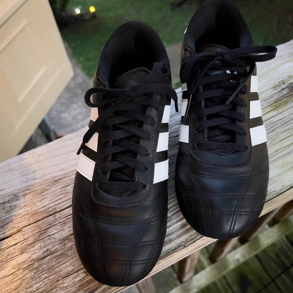 ADIDAS TAEKWONDO Lace shoes size 8 Black White Streetwear Retro